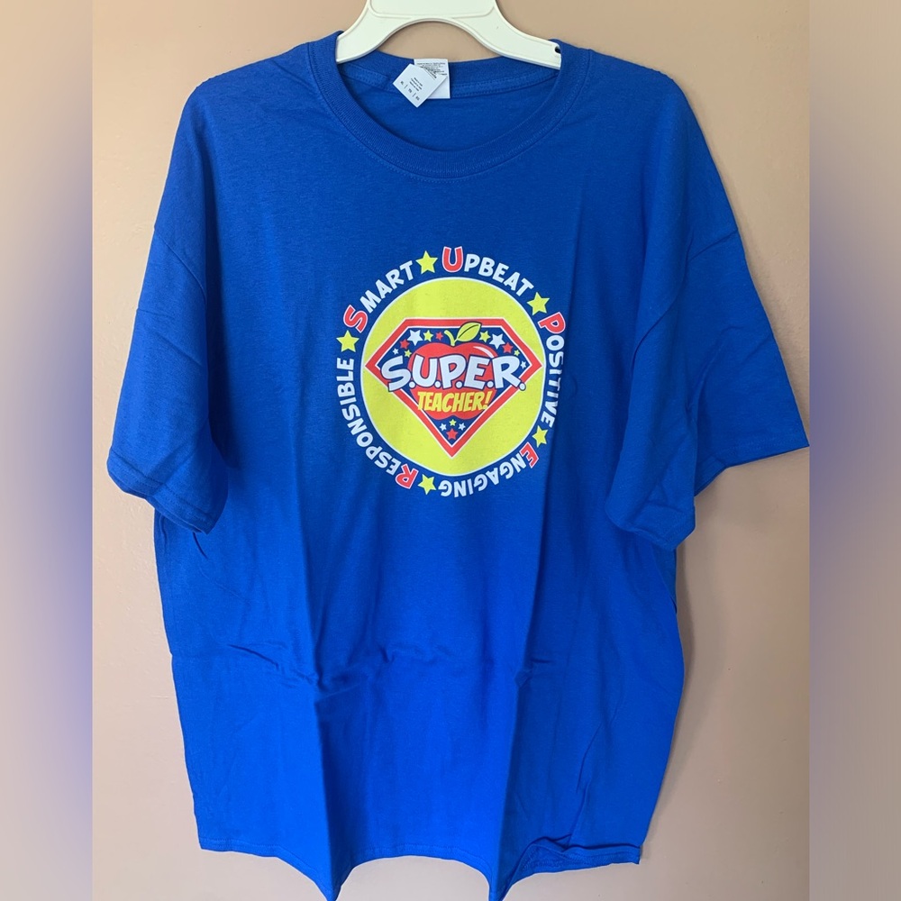 Teacher Inspired T Shirt “SUPER” NWT size XL Back to School